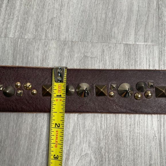Dolce Gabbana Brown Studded Leather Belt main image 4